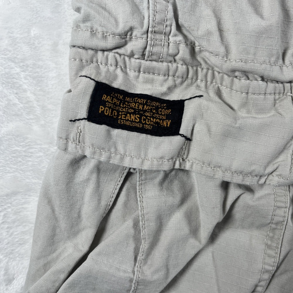 Polo Jeans co. Ralph Lauren men's Light Gray cargo shorts 36 - Picture 5 of 7